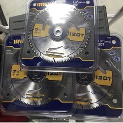 Irwin Tools Vinyl Siding Corded Circular Saw  Blade 7  1/4 Inch 120T-lot Of 3!
