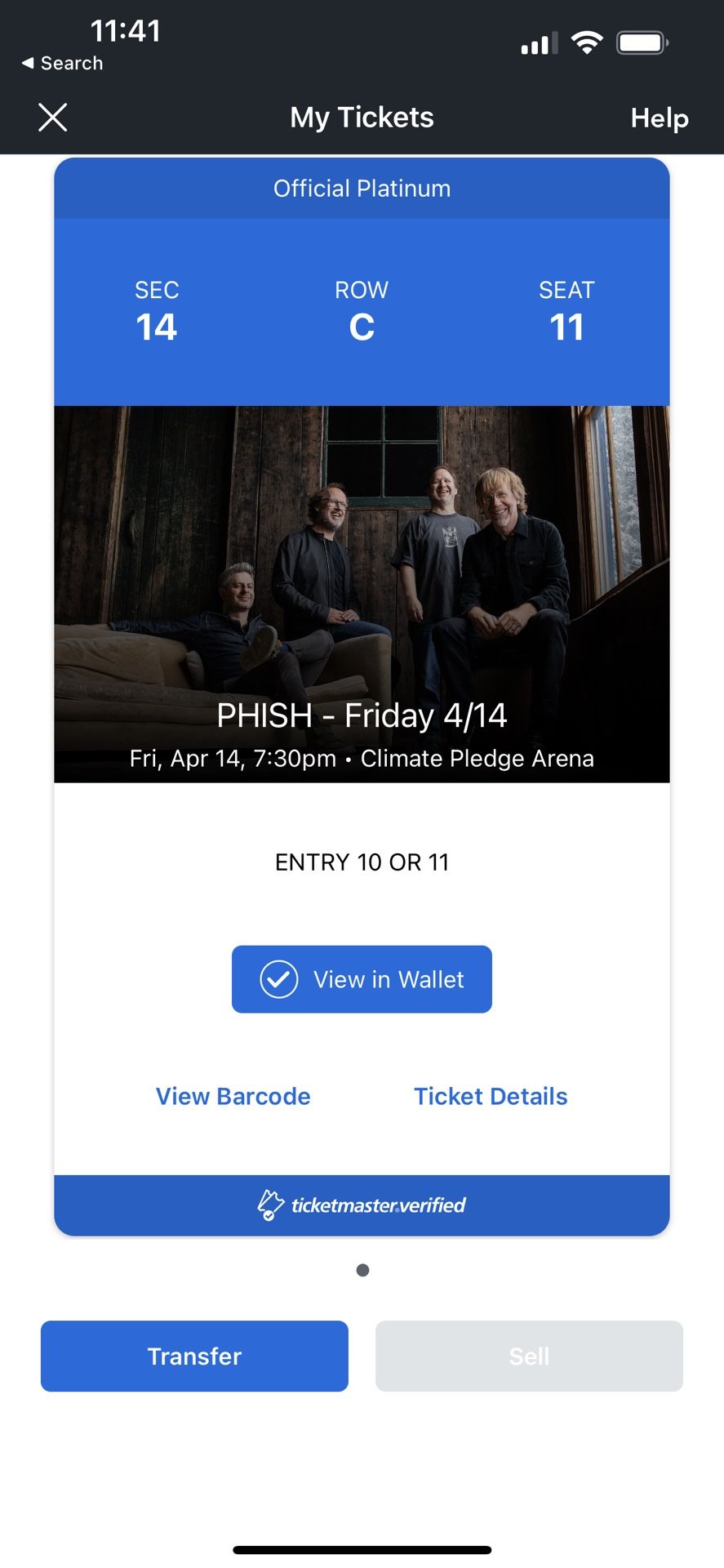 Phish At Climate Pledge Friday Night