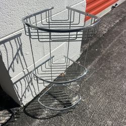 New With Hardware Triple Sponge Soap Shower Rack Chrome Basket 