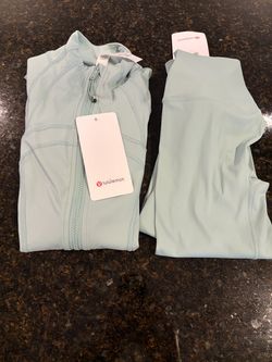 Lululemon define jacket and leggings set sage green size 2 and 4 available