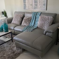 Sectional All Leather Recliner  