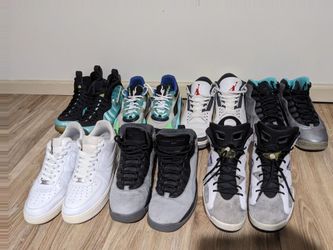 7 pairs of men's shoes size 12-13