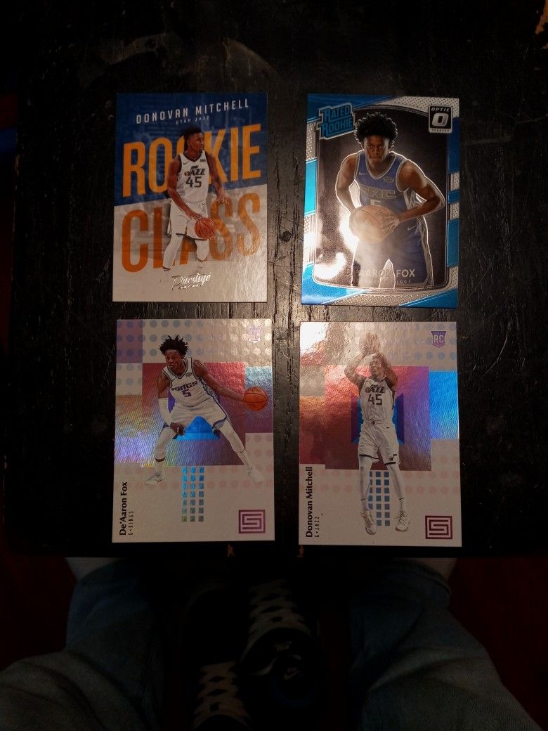 Donavan Mitchell And Dearron Fox Rookies Lot