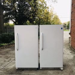 Free Delivery- Beautiful Pair Of Full Freezer + Full Refrigerator 36 Cu.ft