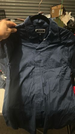 Blue collar dress shirt