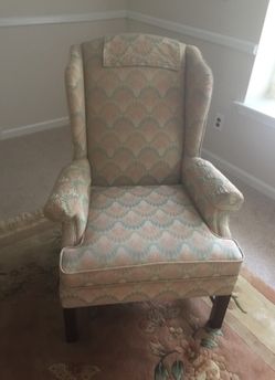 Custom upholstered upright chair