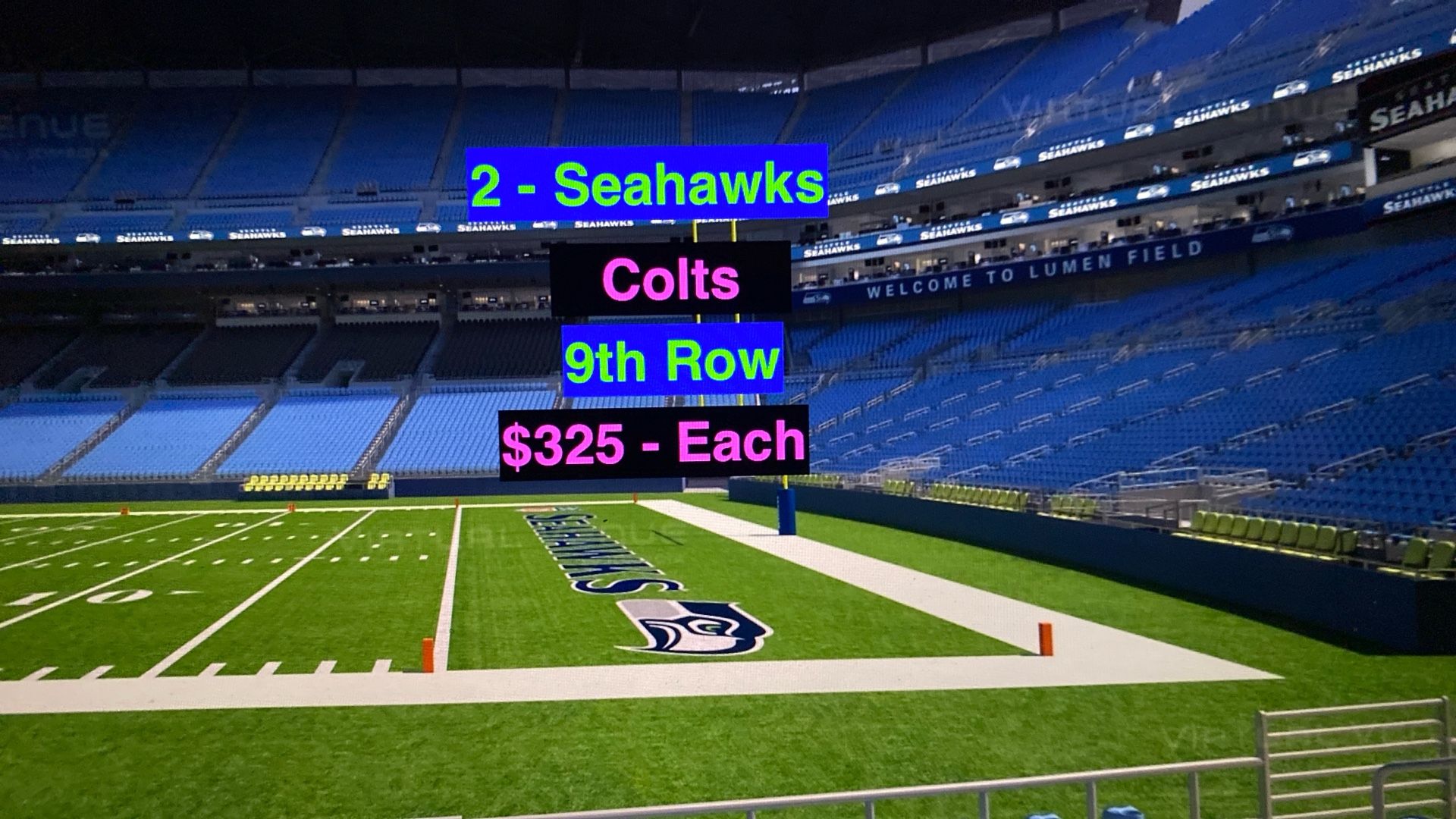 Seahawks Colts Tickets