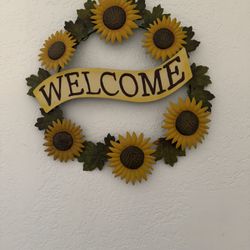 Sunflower Welcome Sign 