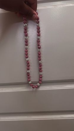 Pink And White Necklace 