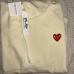 Cream cheap cdg hoodie
