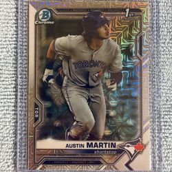 Austin Martin 2021 Bowman Chrome Prospects 1st Bowman Mojo!