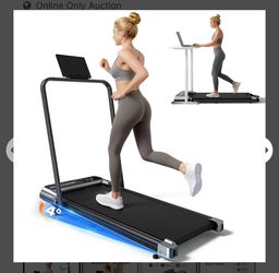 Walking Pad Treadmill with Incline and Safety Handlebar