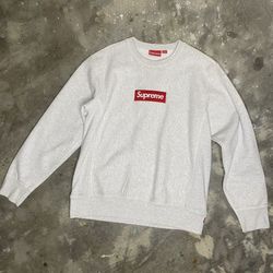 Supreme Box Logo Crewneck (FW18) Ash Grey (Large) for Sale in