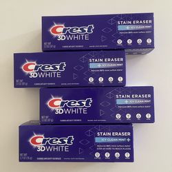 Crest 3D White Stain Ersr Whitening Toothpaste, Icy Clean Mint 3.1oz , (4) For $8