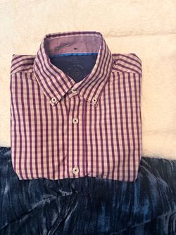 Men's Gingham Button-Down Dress Shirt