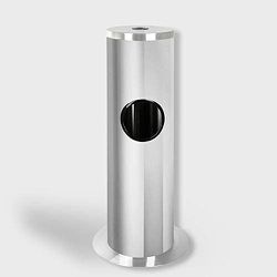 Standing  Wipe Dispenser with Built-in Trash Receptacle, Stainless Steel, Sliver