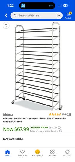 2 rolling shoe racks