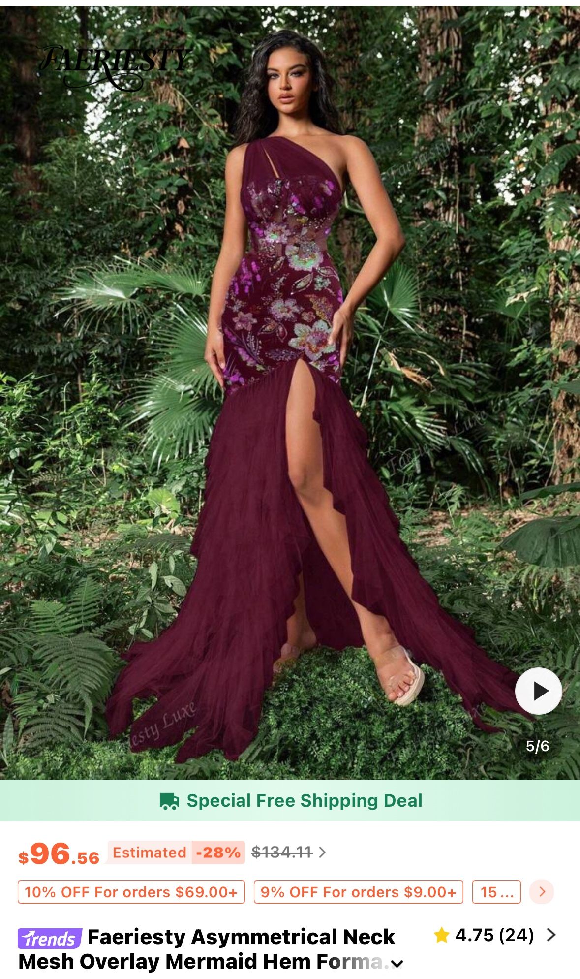 Mermaid Formal Dress - Size Small