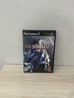Sub Rebellion PS2 PlayStation 2 Black Label Complete CIB with Manual Cover Art