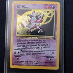 Mr. Mime 6/64 Holo Rare NM Jungle Set Ungraded 