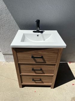 Bathroom Vanity with Sink and Faucet