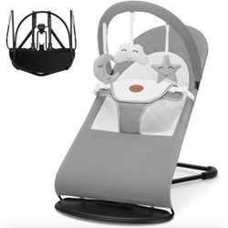 HKAI Baby Bouncer, Portable Baby Bouncer Seat for Babies 0-18 Months