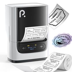 Brand New    POLONO PM220S Label Maker Machine with Tape, 2 Inch Bluetooth Thermal Label Printer, Portable Sticker Printer for School, Office, Home, B