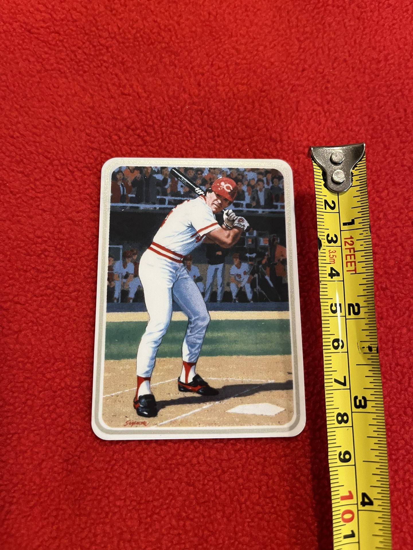 Pete Edward Rose Ceramic Baseball Card With stand