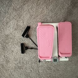 Stepper for exercise at home with hand resistance bands