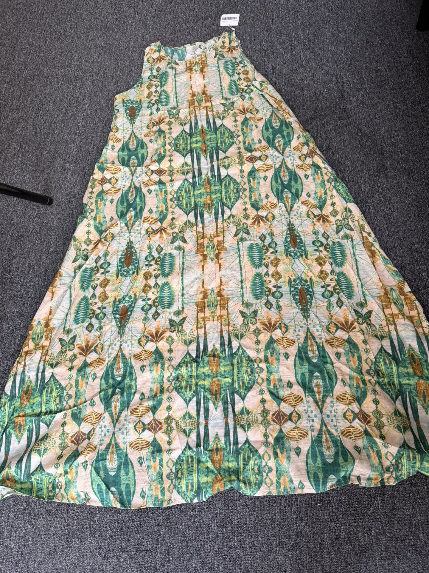 Abxqa womens bohemian dress Small, dark green New