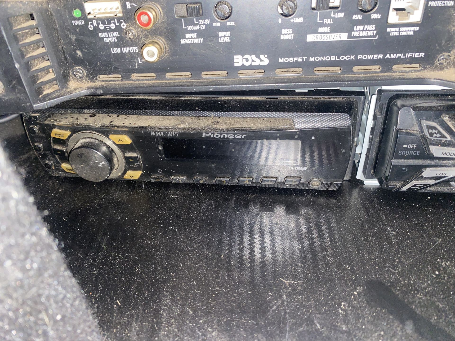 Amp Boss And Sony Radio And Pioneer Radio