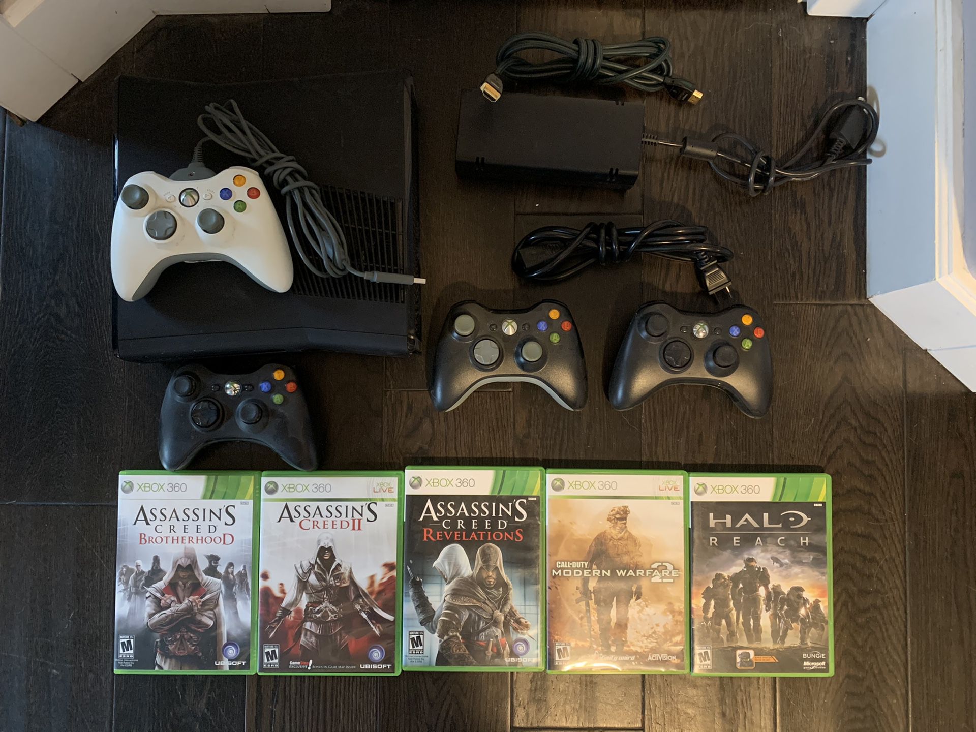 XBox 360, + controllers and games