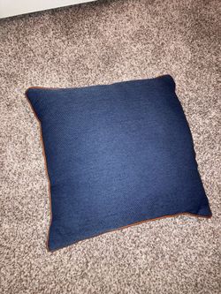 Blue Throw Pillow With Removable Washable Cover