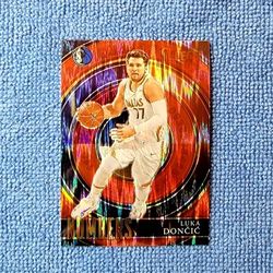 Luka Doncic Numbers Red Prizm 2021 Dallas Mavericks