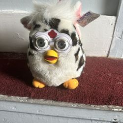 Nanco 1999Vintage Large Snow Leopard Plush Toy Furby Buddy Not Electronic Stuff