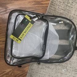 NWT Clear Book Bag 