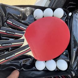 Ping Pong Paddles And Balls (full Set)