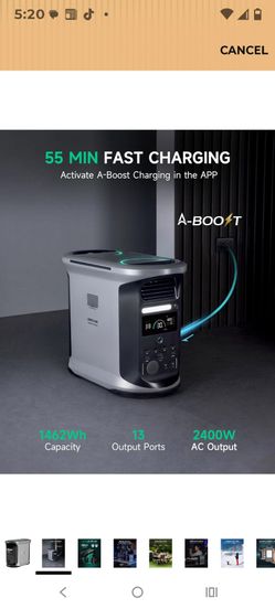 AMPACE ANDES 1500 FAST CHARGING. APP CONTROL. GREAT FIR CSMPING. RVS. EMERGENCY