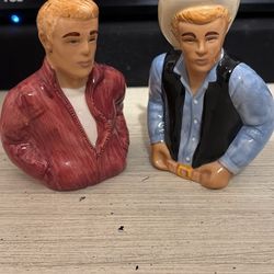 Vintage James Dean Salt and Pepper Shakers