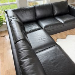 Real Leather Sectional Sofa Couch| Free Delivery