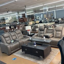 Top Grain Leather, Power Recliners, Power Headrest And Power Lumbar Support!FINAL SALE!!!