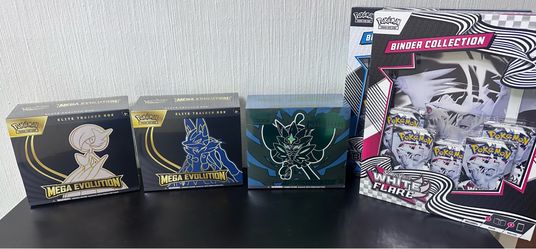 Pokemon Mega ETBS, Twilight ETB, Black Bolt White Flare Binders