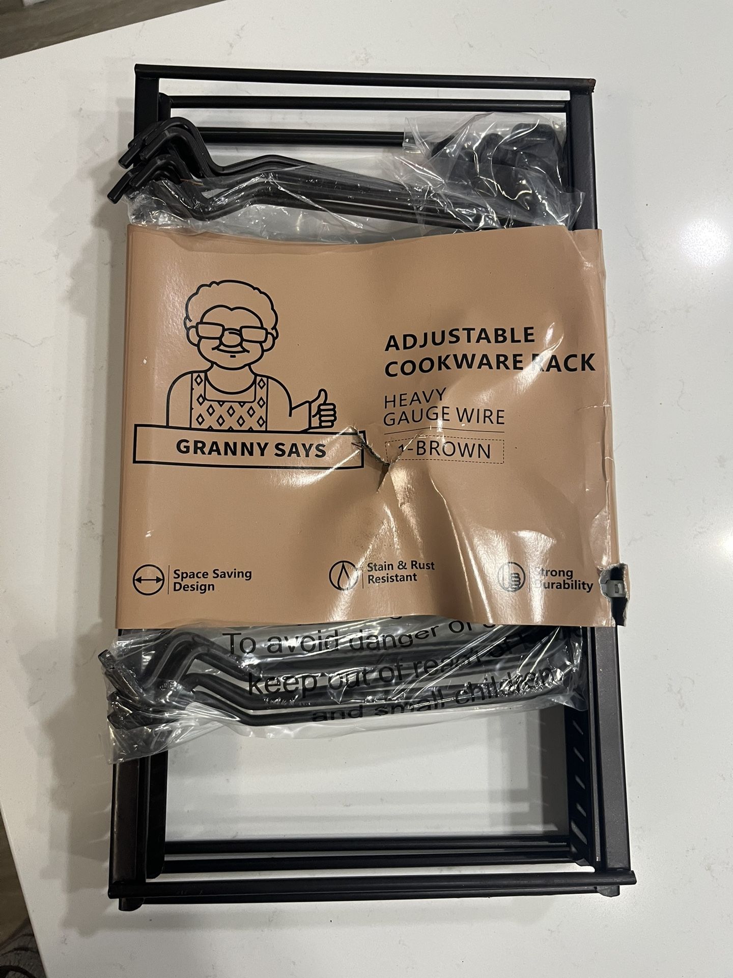 New Never Used Metal Adjustable Cookware Storage Rack