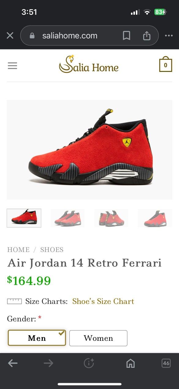 Air Jordan 14 Retro Ferrari 