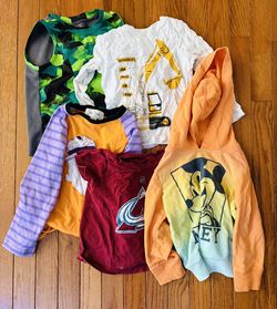 5 Pack: Assorted 3T Boy's Shirts; Multiple Types, Sleeve Lengths, Brands, Colors, Patterns, & Designs