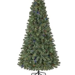 Home Accents Holiday 6.5ft Festive Pine LED Pre-Lit Tree