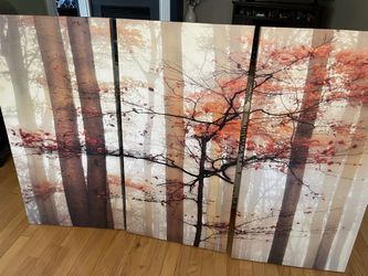 Nice Three Panel Wall Art - Great Condition
