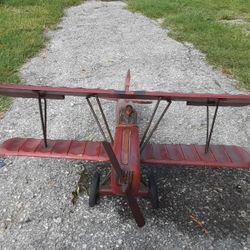 Vintage Red Barron Toy Airplane. 