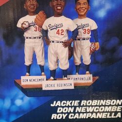 Brooklyn Dodgers: Jackie Robinson,  Roy Campanella  & Don Newcombe Statues