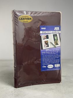 Pioneer Photo Album Sewn European Leather Bonded 300 Memo Slip In Pockets NEW
